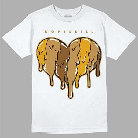 Wheat 13s DopeSkill T-Shirt Slime Drip Heart Graphic