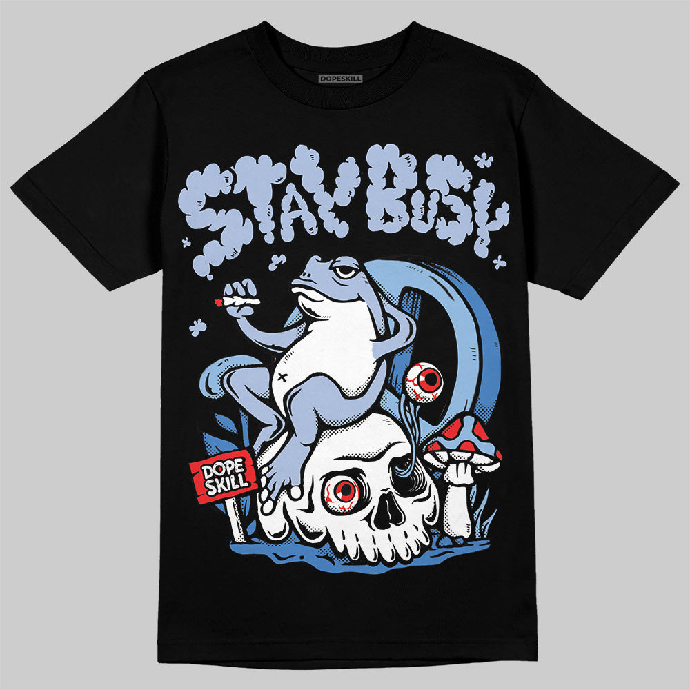 Women's Runner Sneaker Light Blue DopeSkill T-Shirt Stay Busy Graphic