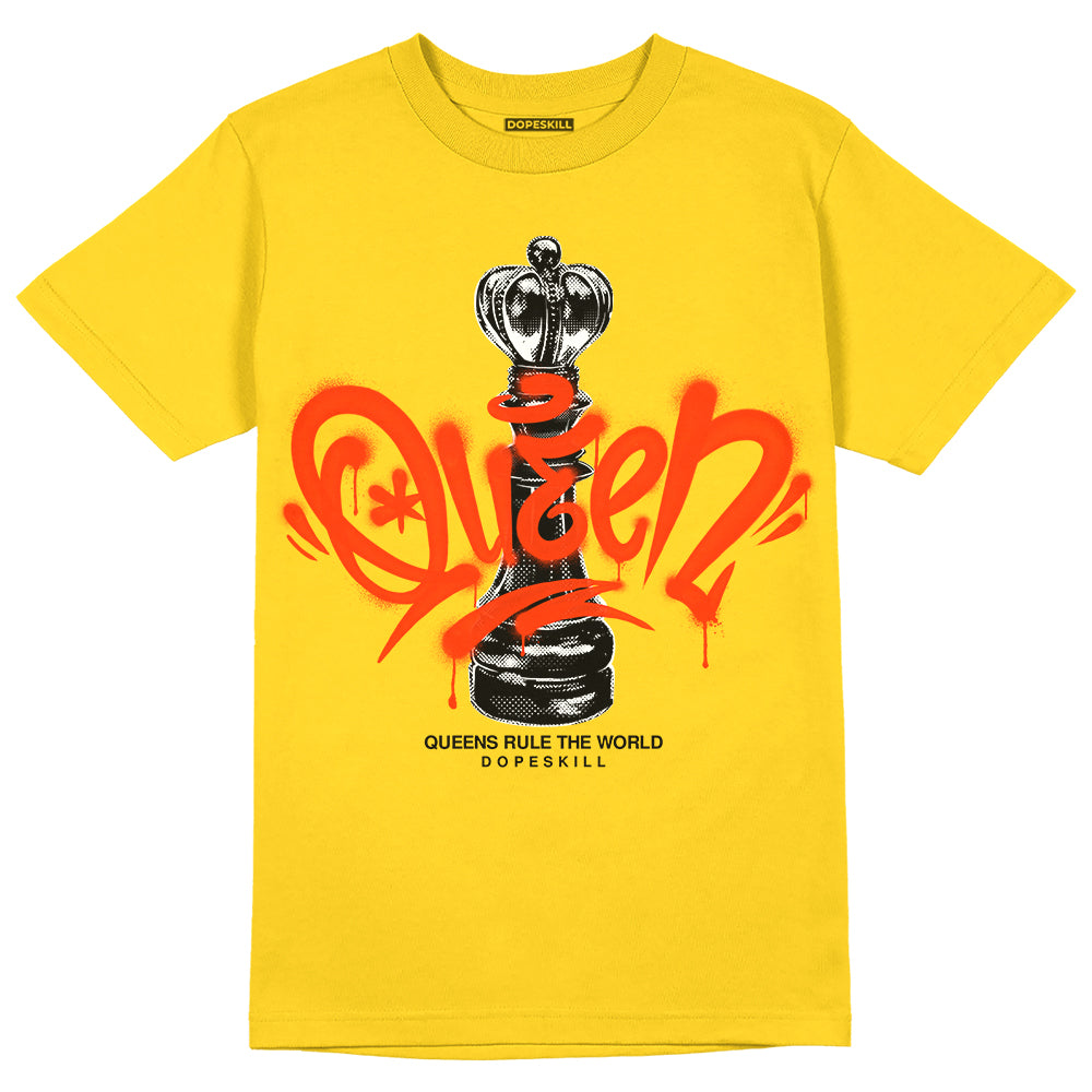 Yellow Ochre 6s DopeSkill Yellow T-shirt Queen Chess Graphic