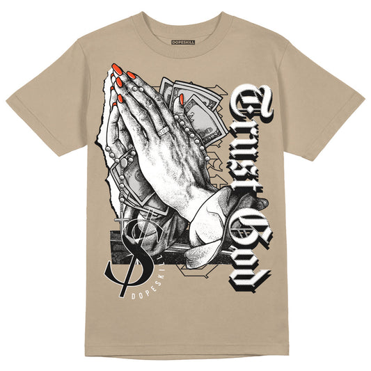 Latte 1s DopeSkill Medium Brown T-shirt Trust God Graphic