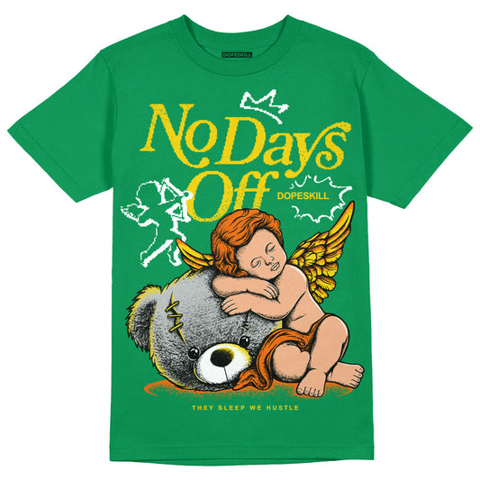 Green Collection DopeSkill Green T-shirt New No Days Off Graphic