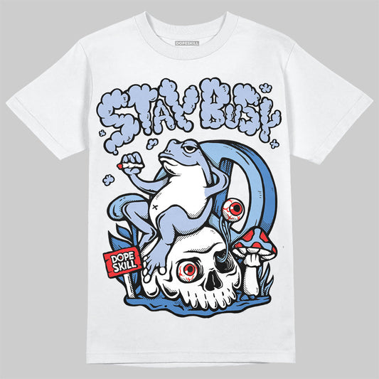 Women's Runner Sneaker Light Blue DopeSkill T-Shirt Stay Busy Graphic