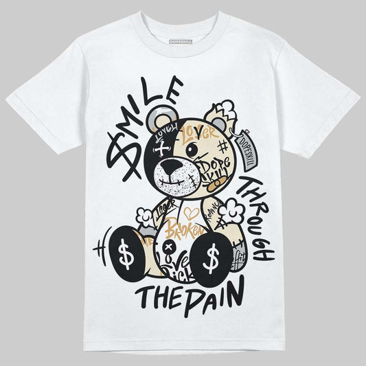 Reverse Metallic 5s DopeSkill T-Shirt Smile Through The Pain Graphic
