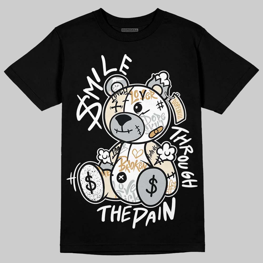 Reverse Metallic 5s DopeSkill T-Shirt Smile Through The Pain Graphic