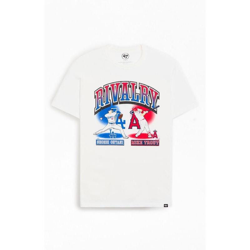 47 Brand Men's LA Baseball Rivalry Dodgers Angels T-Shirt - Multicolor Hoodie, Sweatshirt | HypeCrazeTee.com