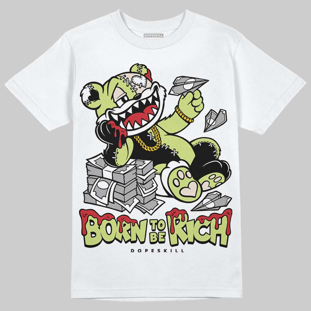 Luminous Green 5s DopeSkill T-Shirt Born To Be Rich Graphic