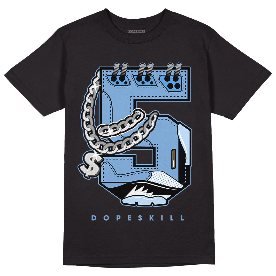 University Blue 5s DopeSkill T-Shirt No.5 Graphic