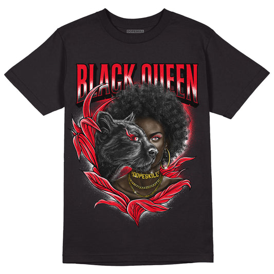 Red Thunder 4s DopeSkill T-shirt New Black Queen Graphic