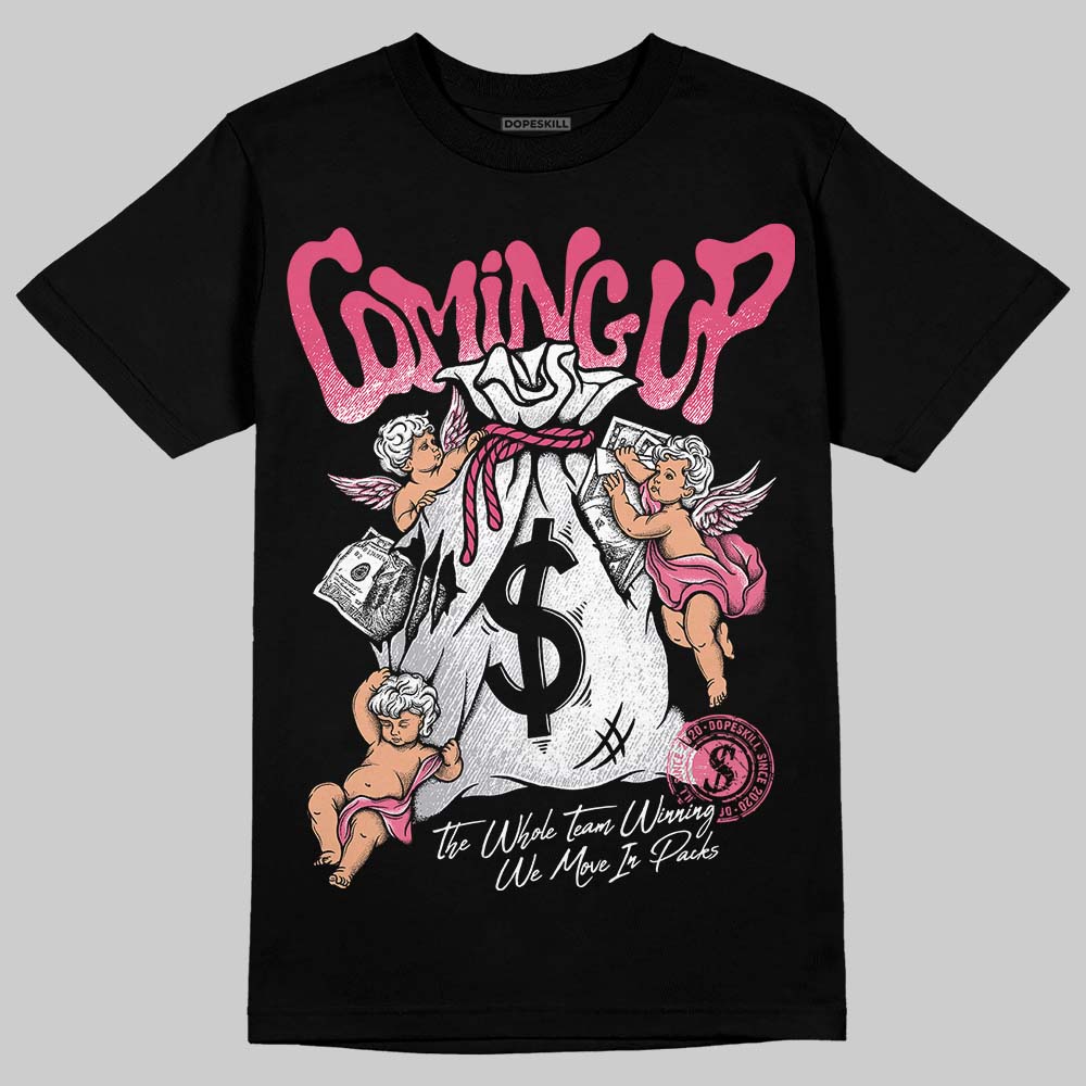 White Fluo Pink DopeSkill T-Shirt Money Bag Coming Up Graphic