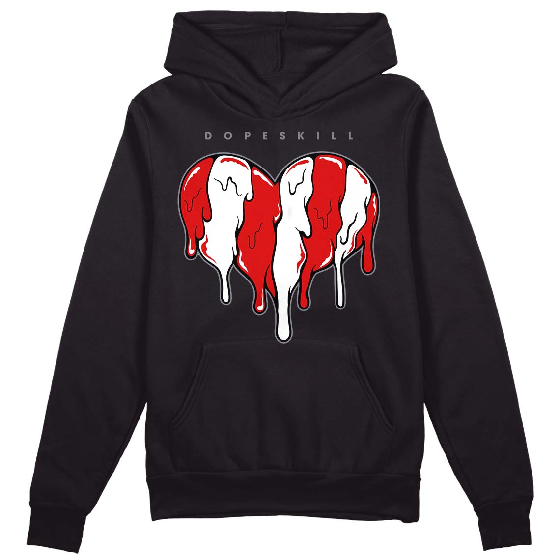 Gym Red 9s DopeSkill Hoodie Sweatshirt Slime Drip Heart Graphic