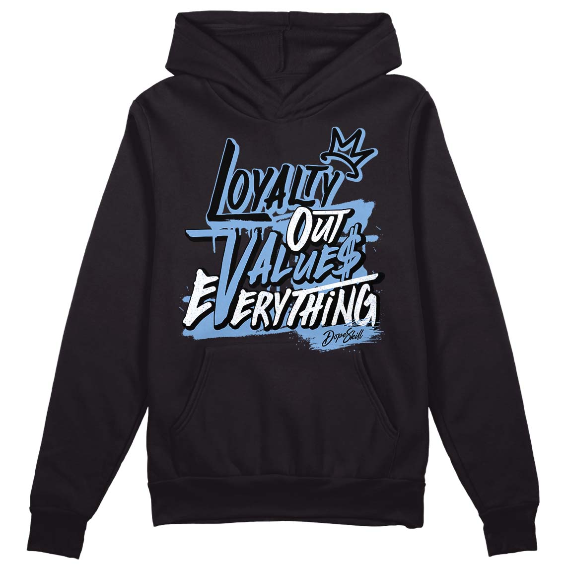 University Blue 5s DopeSkill Hoodie Sweatshirt LOVE Graphic