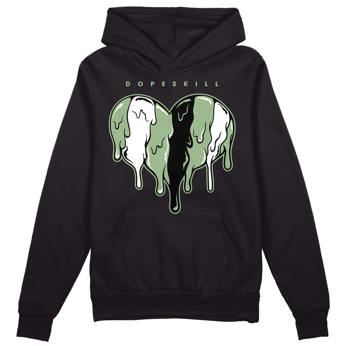 Seafoam 4s DopeSkill Hoodie Sweatshirt Slime Drip Heart Graphic