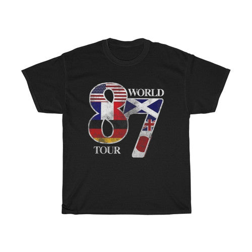 Def Leppard World Tour 1987 Rock Band Man's T-Shirt Tee