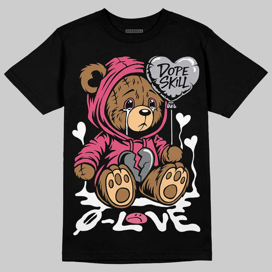 White Fluo Pink DopeSkill T-Shirt Broken Bear Graphic