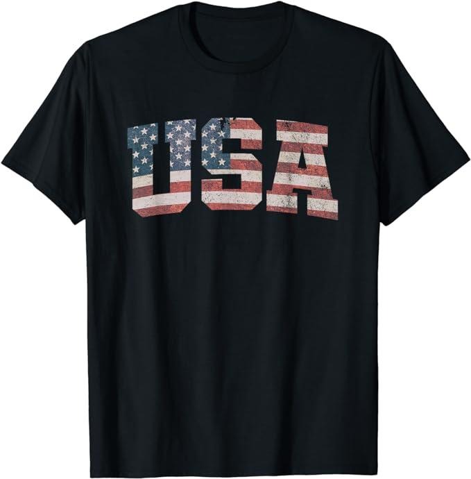 4th of July Shirts For Men, USA US Flag Patriotic 4th of July America T-Shirt Menswear Top Casual Cotton Basic Fashion...