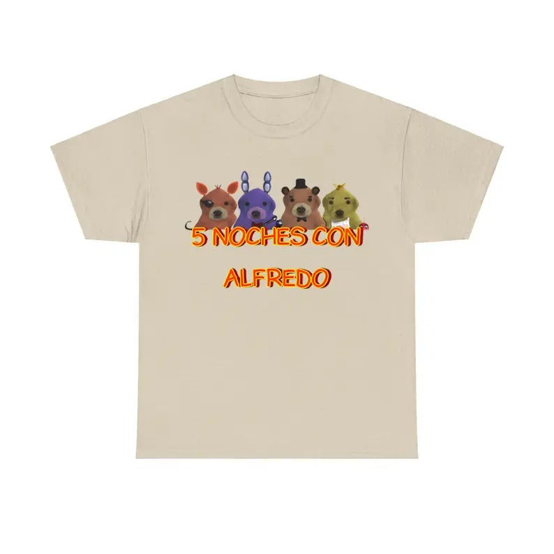 5 Noches Con Alfredo Inspired T-Shirt Unisex Graphic Tee Menswear Top Fan Gift Medium Sport Hoodie, Sweatshirt