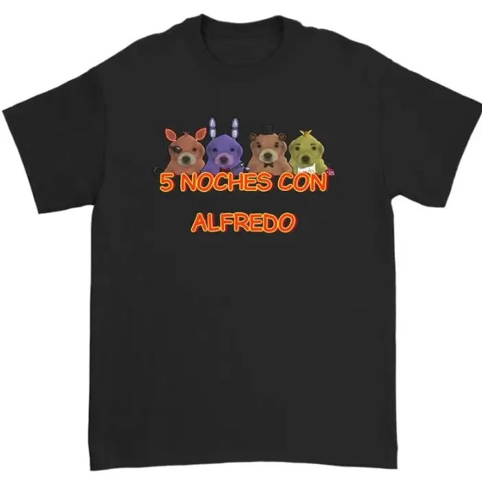 5 Noches Con Alfredo t-shirt, Unisex t shirt Menswear Top Medium Sport Tweed Underwear Hoodie, Sweatshirt | HypeCrazeTee.com