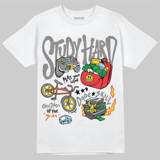 Grey Collection DopeSkill T-Shirt Study Hard Graphic