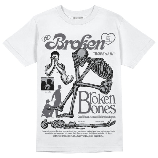 Wet Cement 4s DopeSkill T-Shirt Broken Bones Graphic