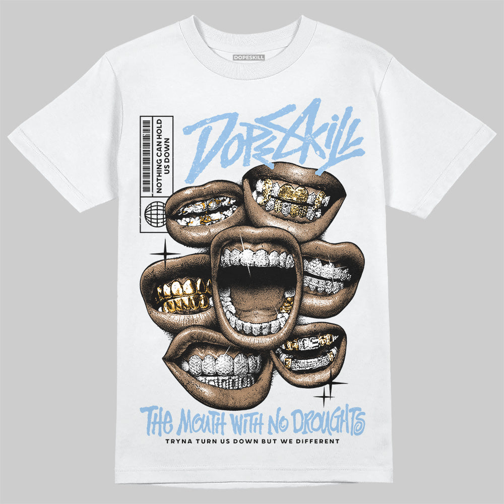 Women's Runner Sneaker Light Blue DopeSkill T-Shirt The Mouth With No Droughts Graphic