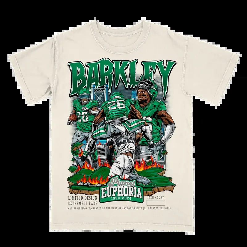 Saquon Barkley V2 Tee #/500 Gift For Fan - Men's Casual T-shirt - Menswear Hoodie, Sweatshirt | HypeCrazeTee.com