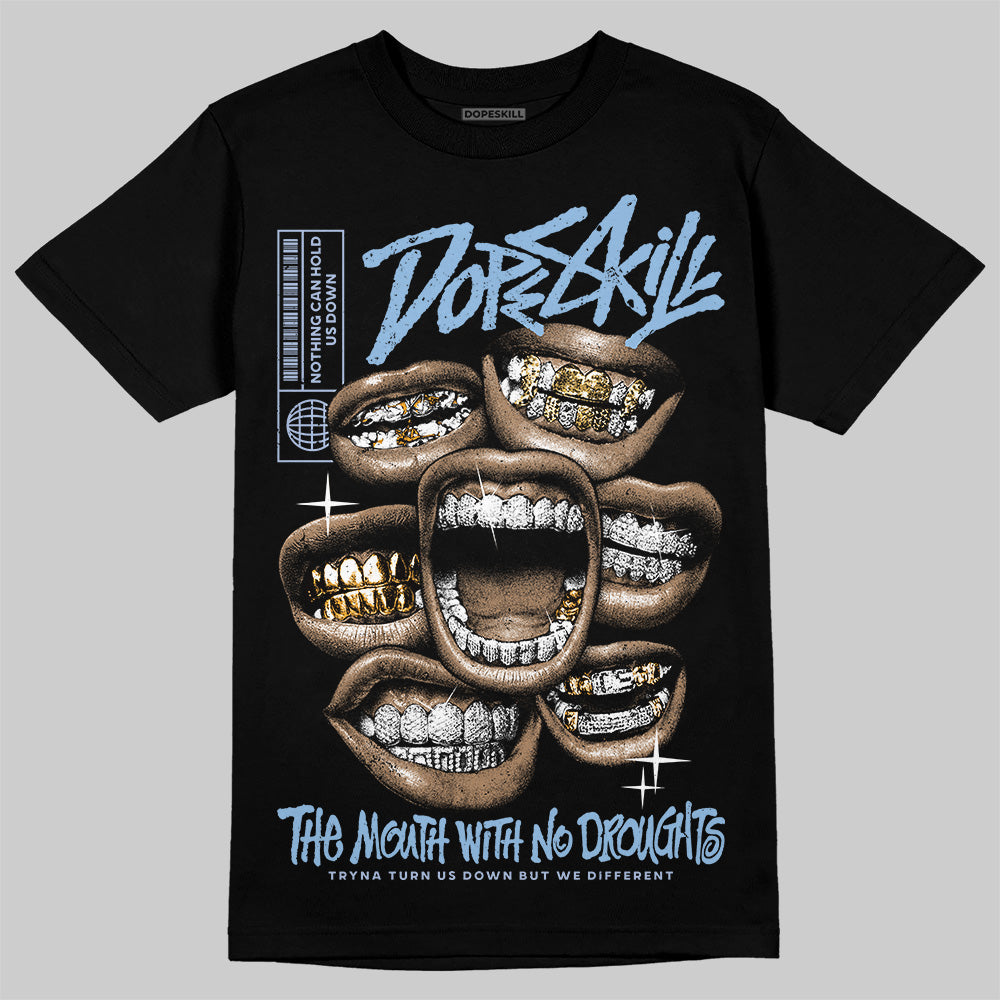 Women's Runner Sneaker Light Blue DopeSkill T-Shirt The Mouth With No Droughts Graphic