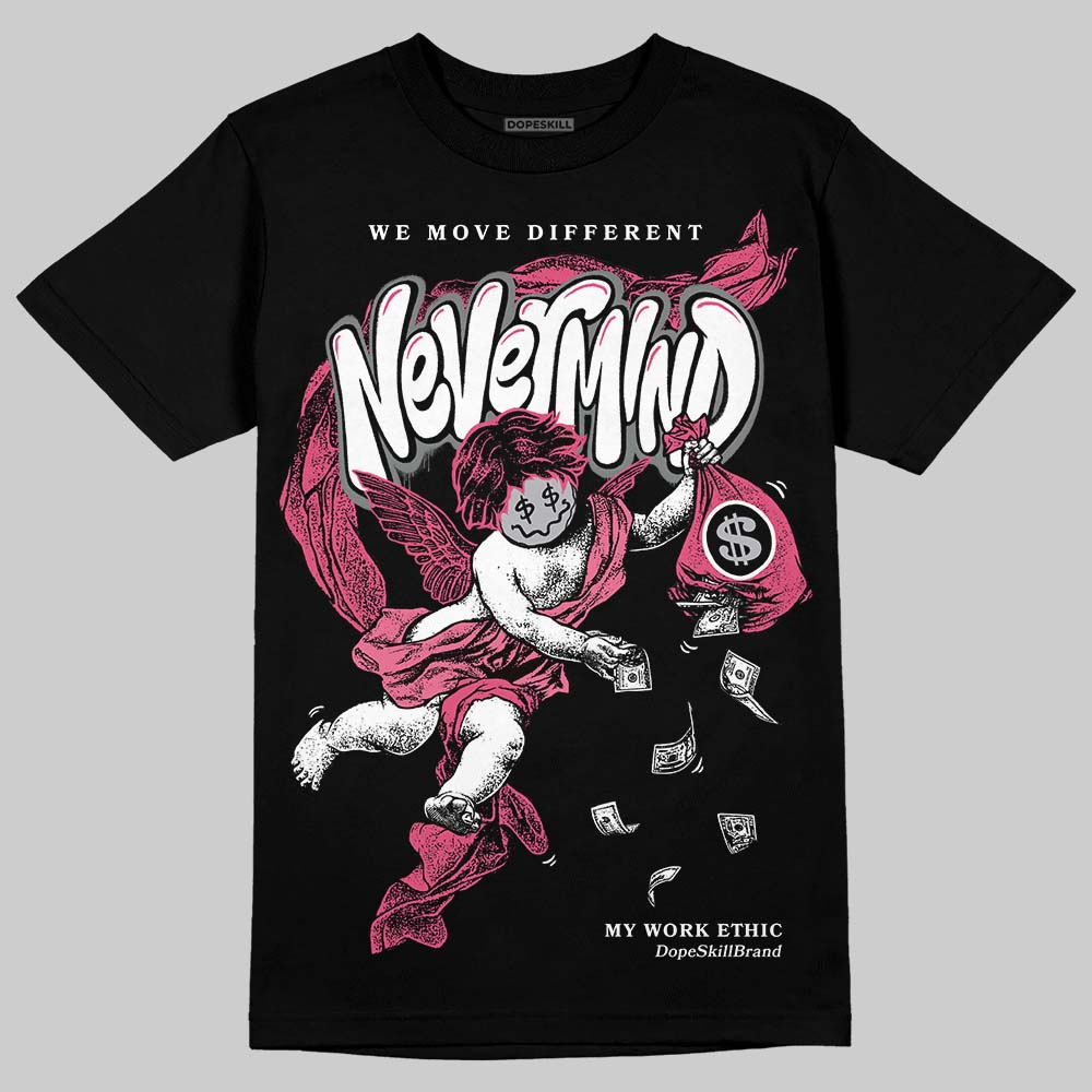 White Fluo Pink DopeSkill T-Shirt Nevermind Graphic