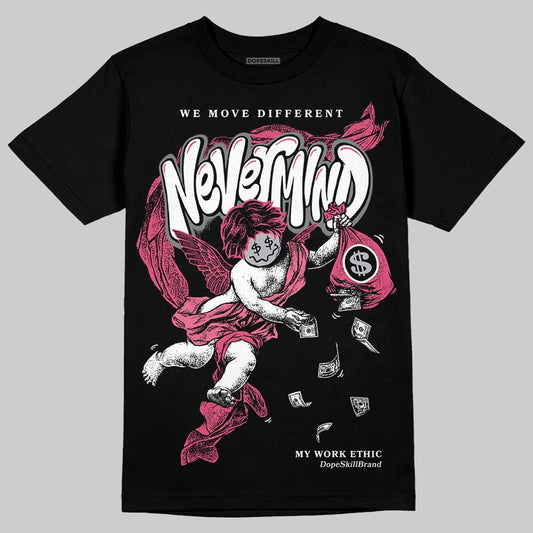 White Fluo Pink DopeSkill T-Shirt Nevermind Graphic