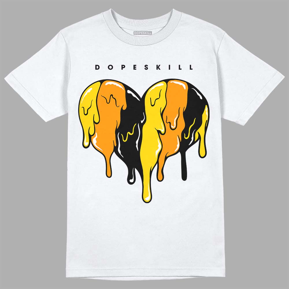 Yellow Ochre 6s DopeSkill T-Shirt Slime Drip Heart Graphic
