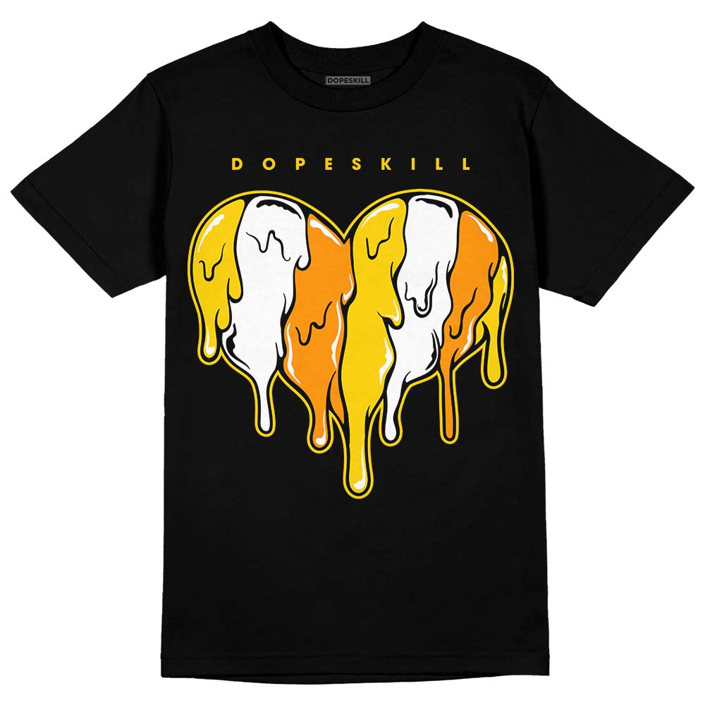 Yellow Ochre 6s DopeSkill T-Shirt Slime Drip Heart Graphic
