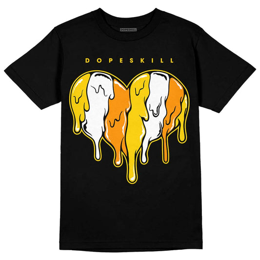 Yellow Ochre 6s DopeSkill T-Shirt Slime Drip Heart Graphic