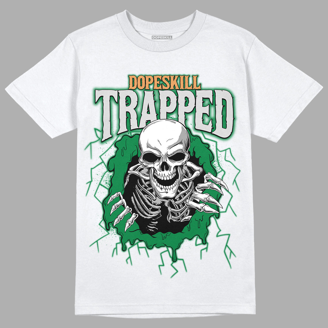 Pine Green 4s DopeSkill T-Shirt Trapped Halloween Graphic