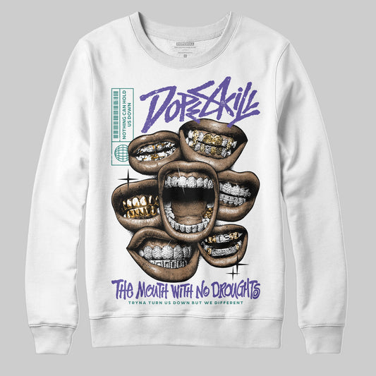 Grape 5s DopeSkill Sweatshirt The Mouth With No Droughts Graphic