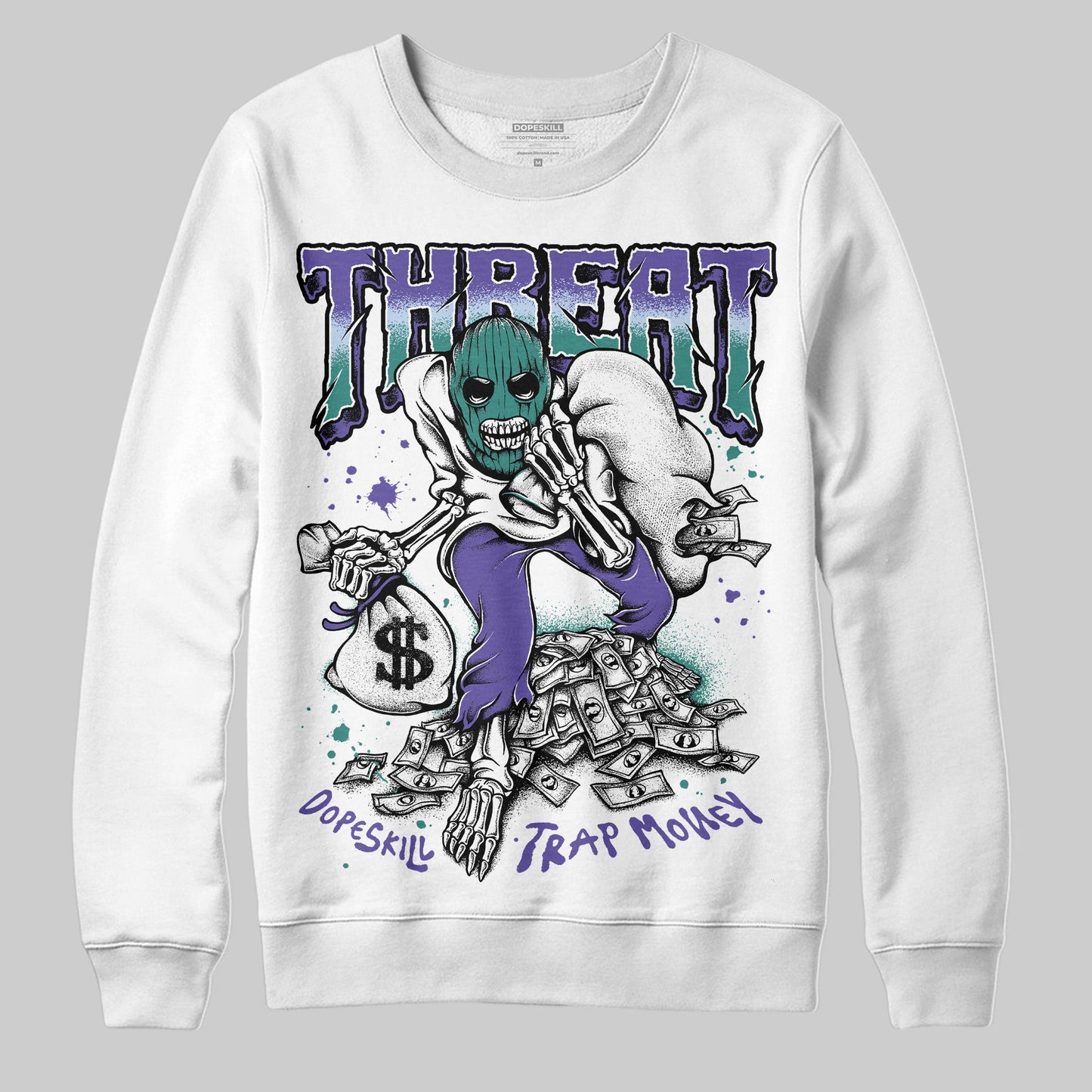 Grape 5s DopeSkill Sweatshirt Threat Graphic