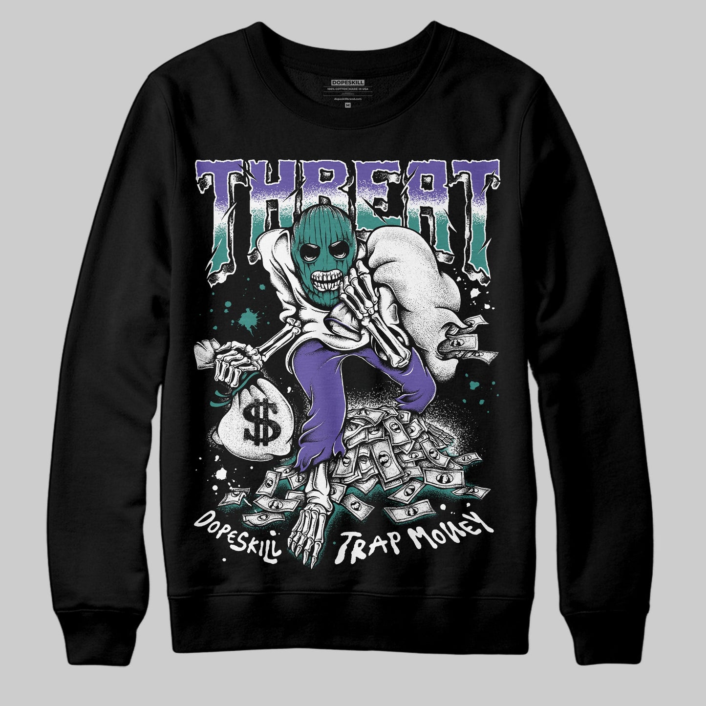 Grape 5s DopeSkill Sweatshirt Threat Graphic