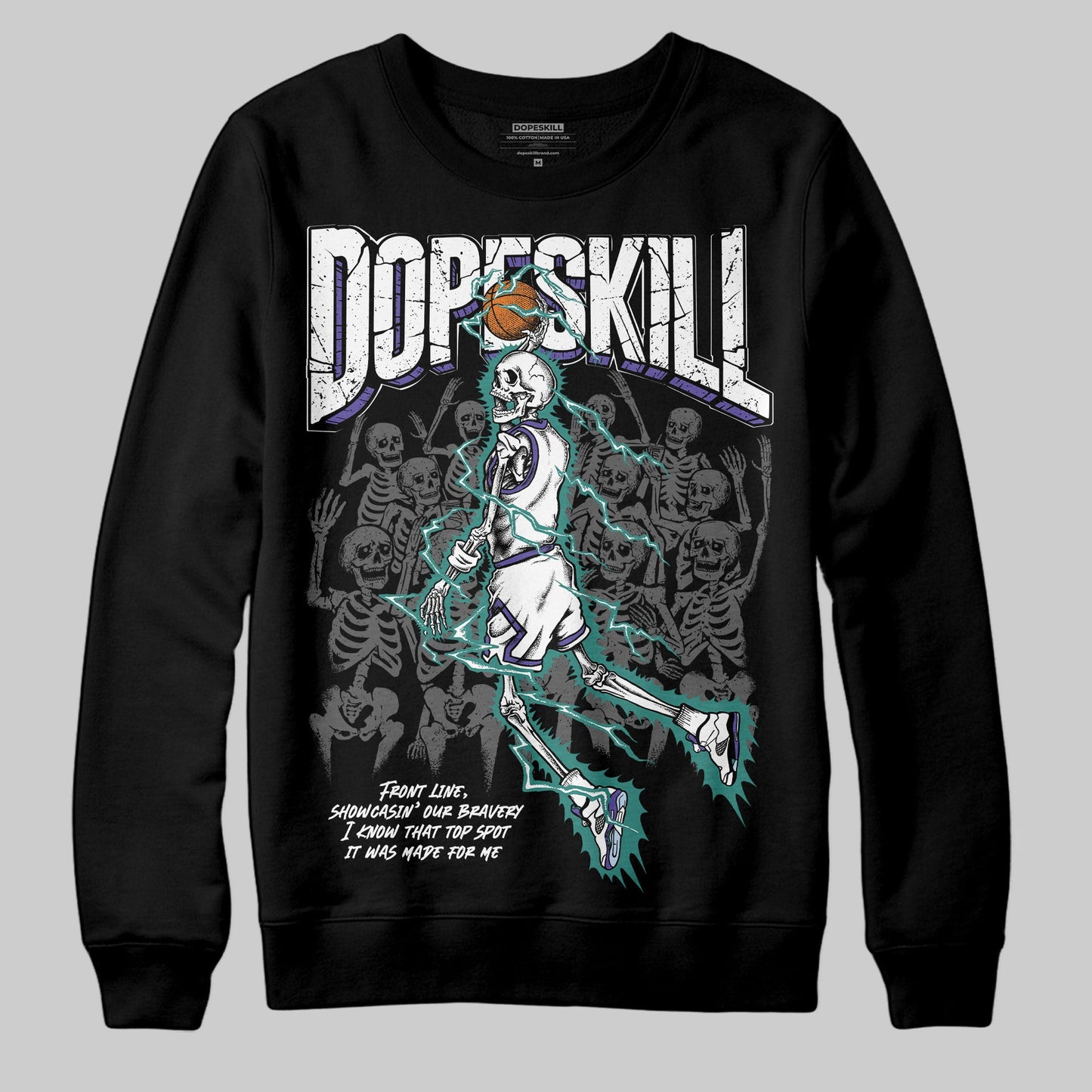 Grape 5s DopeSkill Sweatshirt Thunder Dunk Graphic