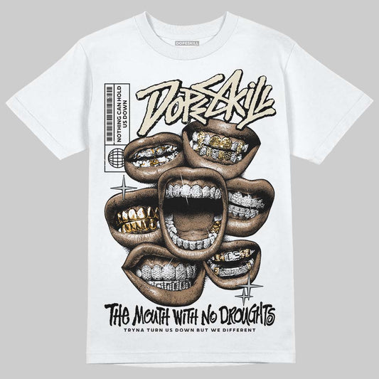 Reverse Metallic 5s DopeSkill T-Shirt The Mouth With No Droughts Graphic