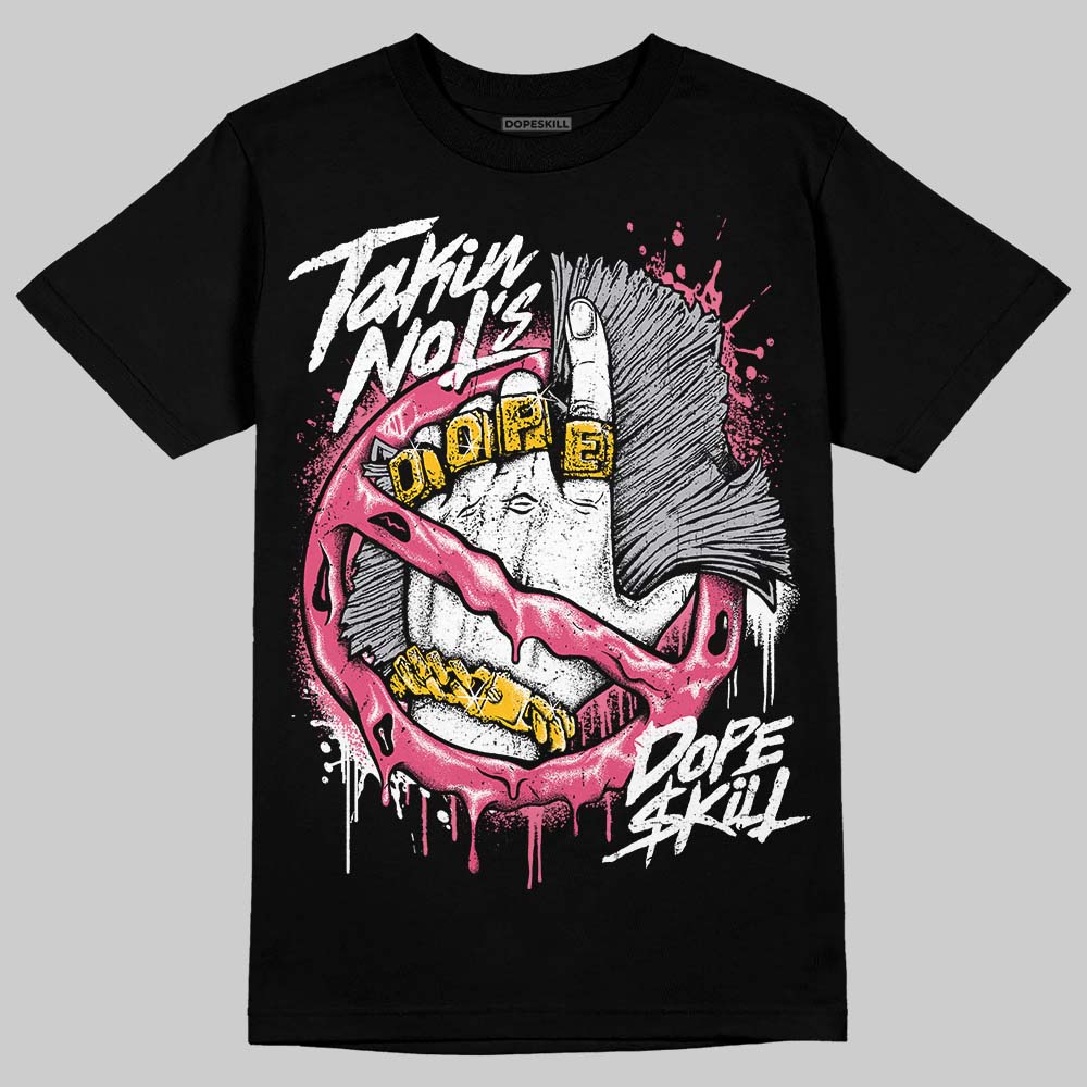 White Fluo Pink DopeSkill T-Shirt Takin No L's Graphic