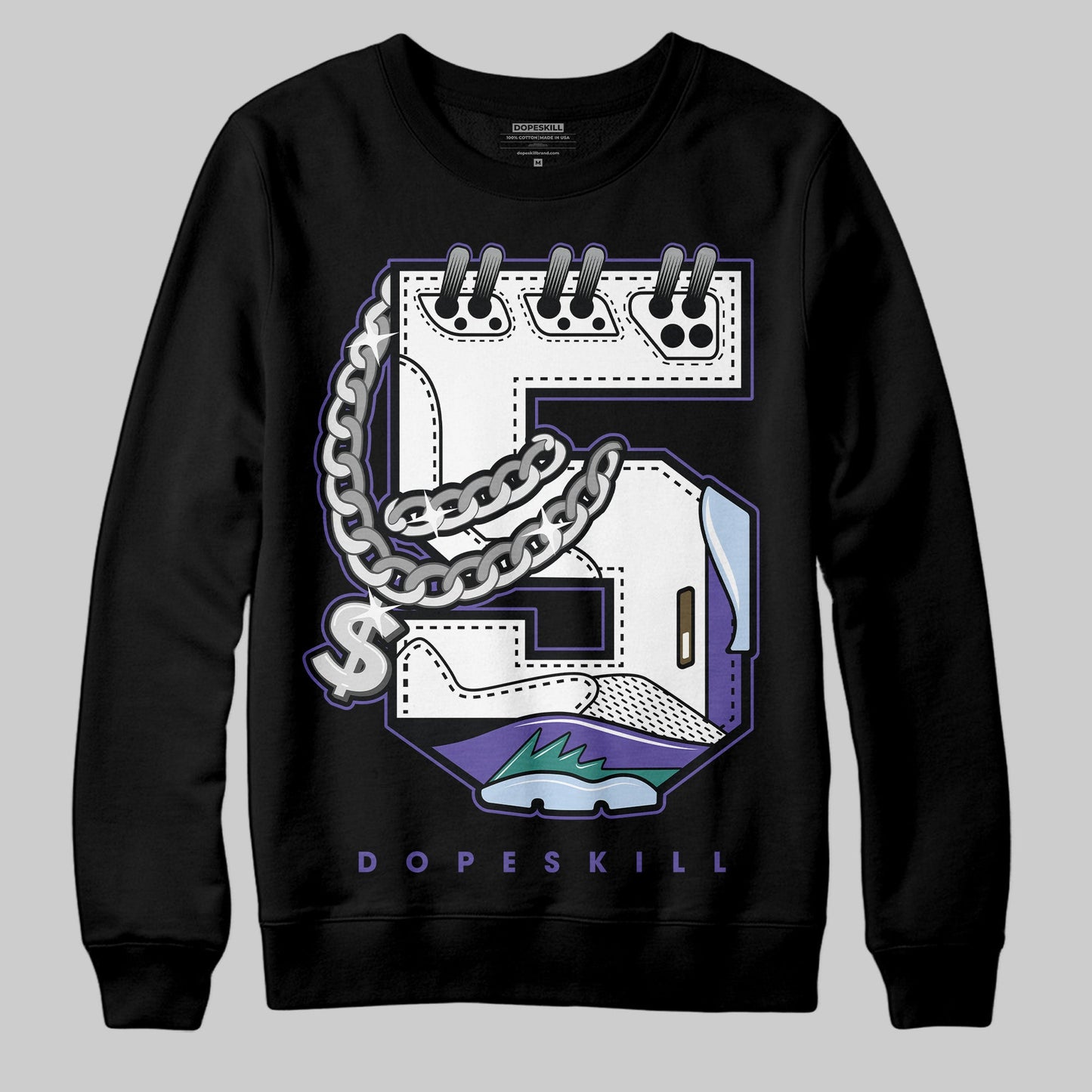 Grape 5s DopeSkill Sweatshirt No.5 Graphic