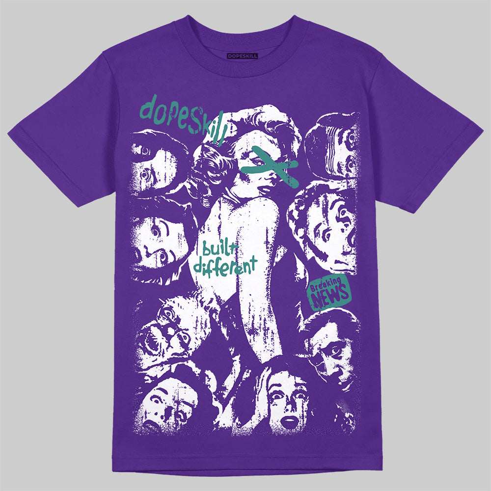 Grape 5s DopeSkill T-Shirt Built Different Graphic