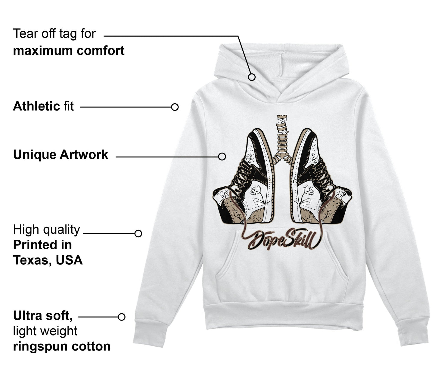 Latte 1s DopeSkill Hoodie Sweatshirt Breathe Graphic