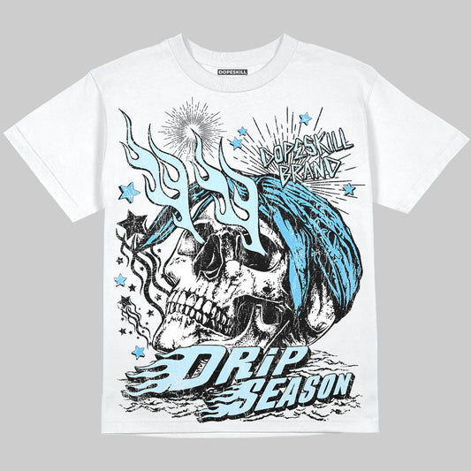 Legend Blue 11s DopeSkill Oversize Print T-Shirt Drip Season Graphic