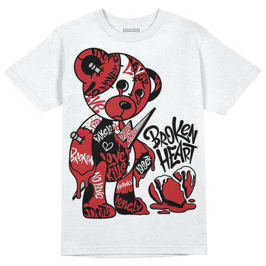Red Taxi 12s DopeSkill T-Shirt Broken Heart Graphic