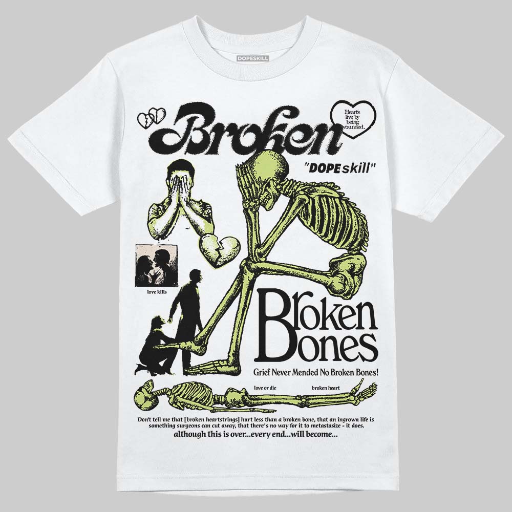 Luminous Green 5s DopeSkill T-Shirt Broken Bones Graphic