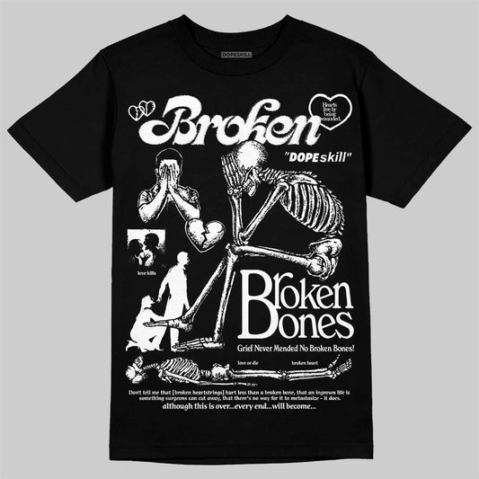 White Thunder 4s DopeSkill T-Shirt Broken Bones Graphic