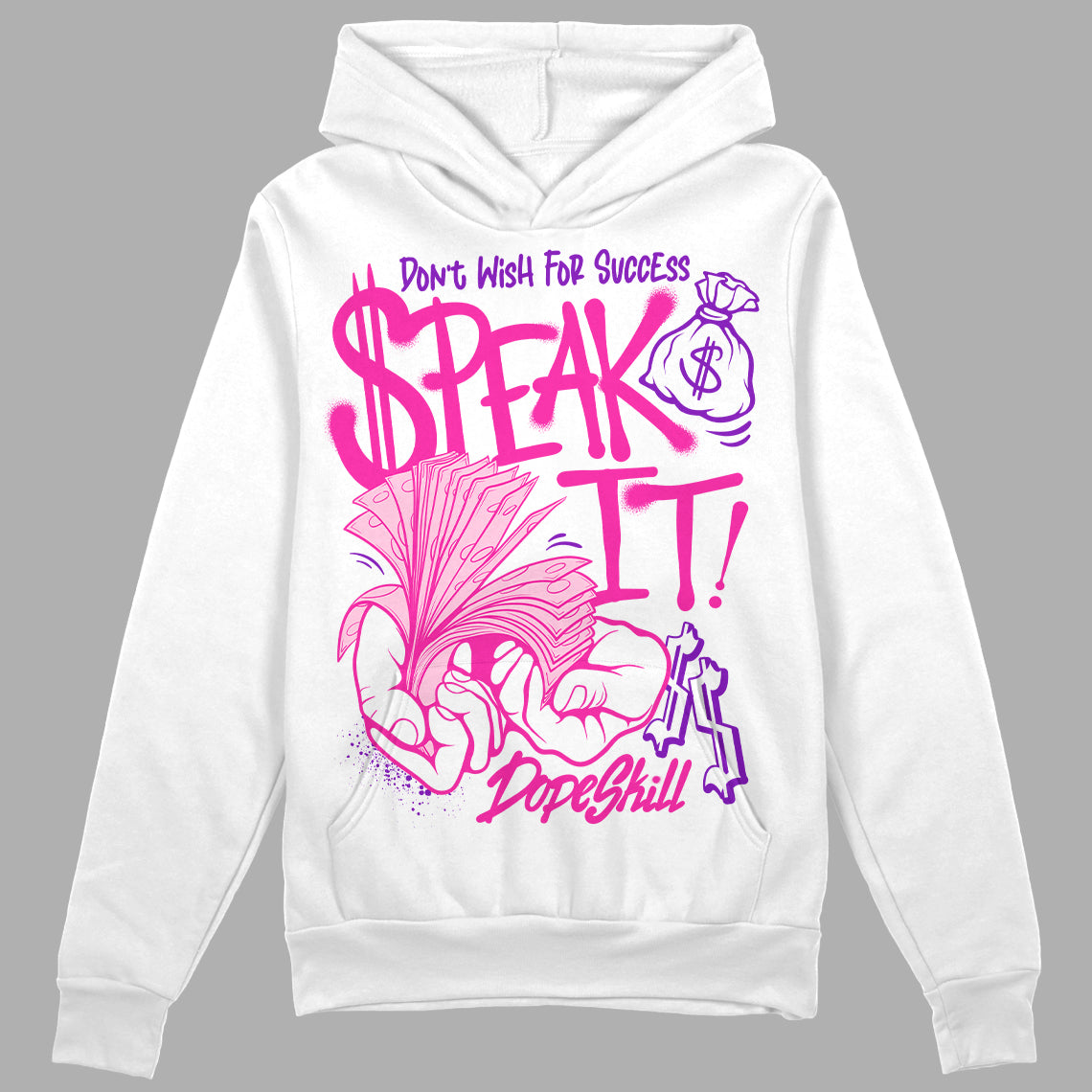 Pink Collection DopeSkill Hoodie Sweatshirt Speak It Graphic