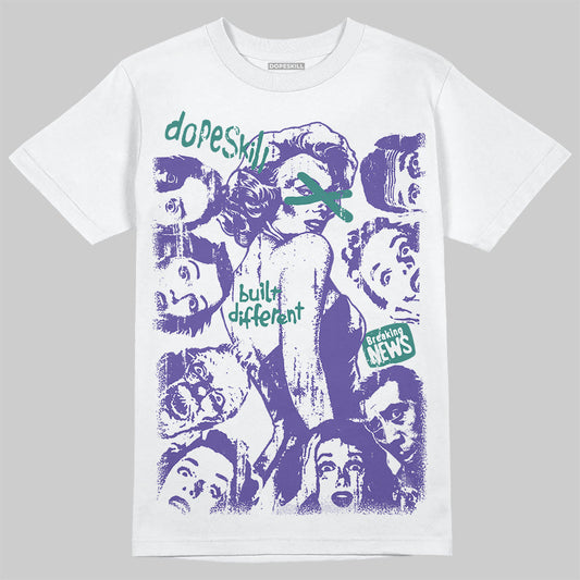 Grape 5s DopeSkill T-Shirt Built Different Graphic