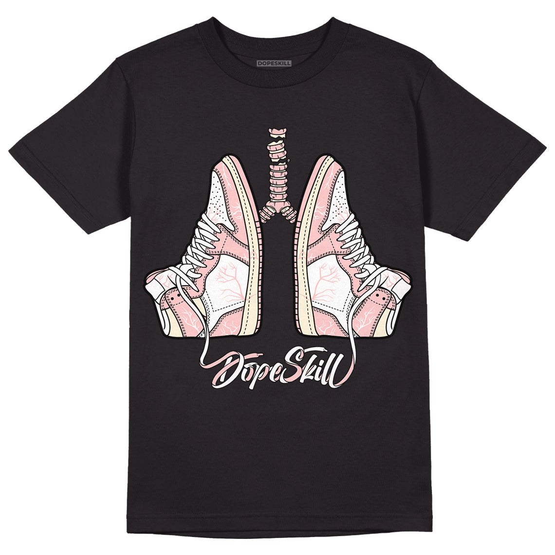 Washed Pink 1s Retro High OG DopeSkill T-Shirt Breathe Graphic