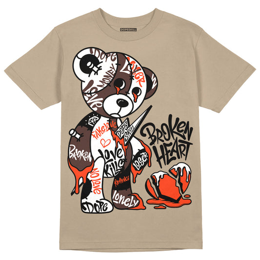 Latte 1s DopeSkill Medium Brown T-shirt Broken Heart Graphic