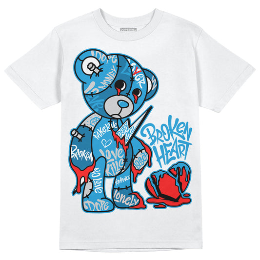 Military Blue 4s DopeSkill T-Shirt Broken Heart Graphic